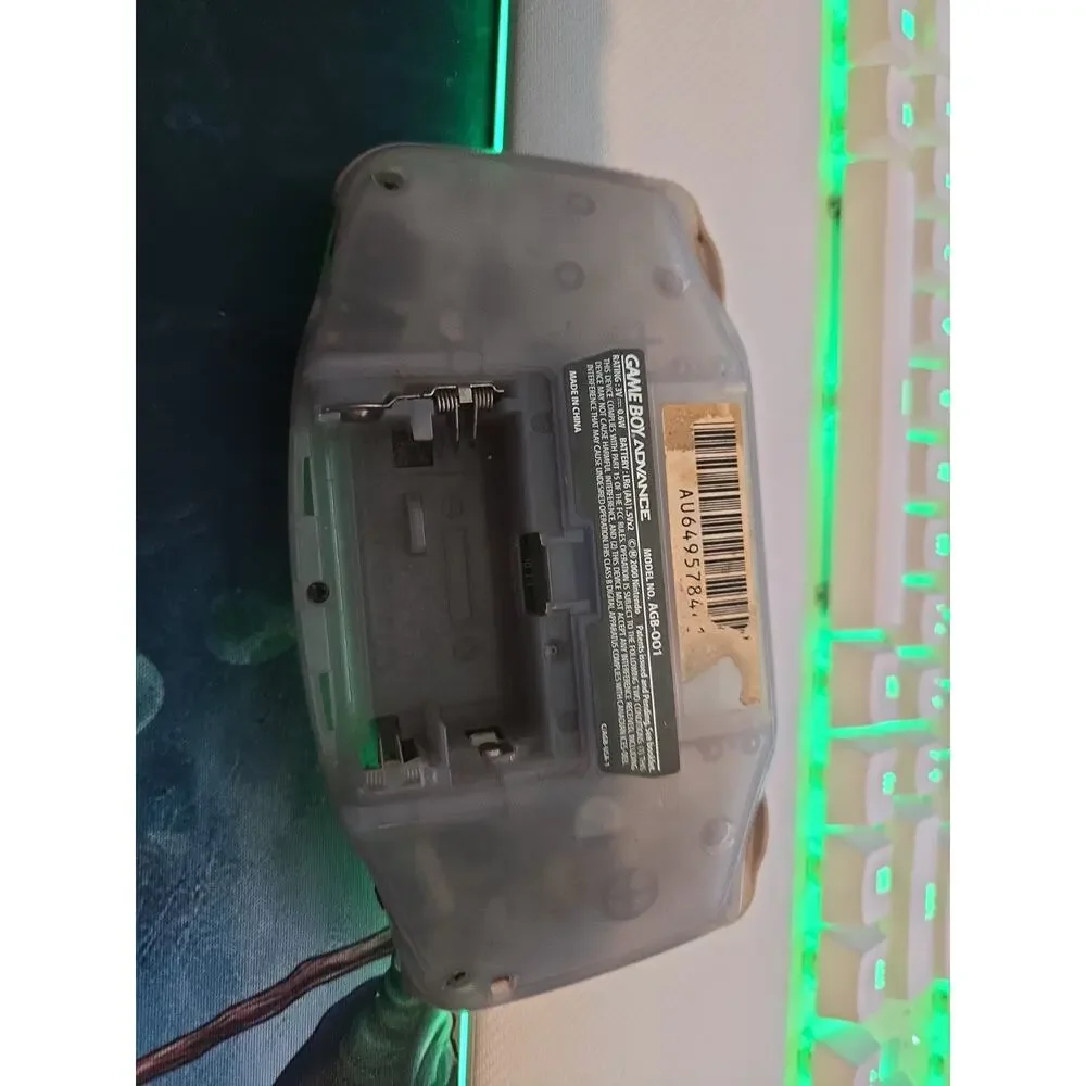Nintendo Game Boy Advance GBA System Glacier Needs New Battery. Does Not Stay On